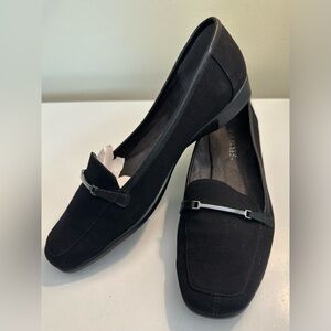 Mint AEROSOLES Surreal Loafers Black Fabric Slip On Shoes Flats Workwear Career